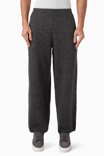 Wide-leg Joggers in Mohair Blend