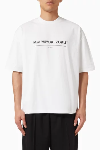 Linear T-shirt in Cotton