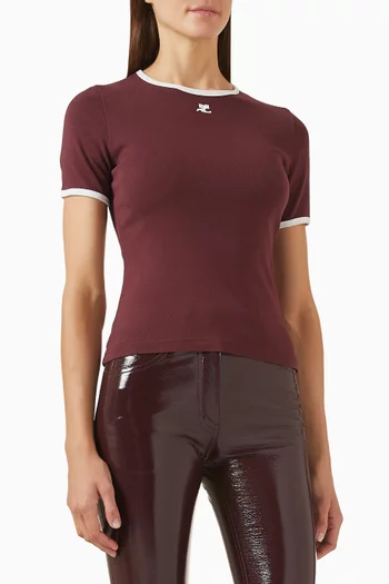 Signature Contrast T-shirt in Cotton