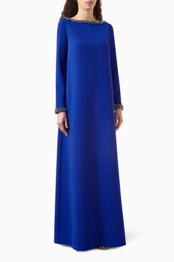 Naimal Crystal-embellished Dress in Crepe