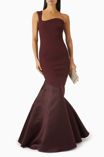 Banu Fishtail Gown in Crepe