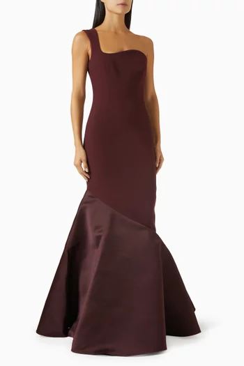 Banu Fishtail Gown in Crepe