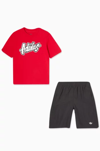 Logo-print T-shirt & Shorts Set