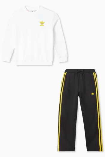 Logo Sweatshirt & Sweatpants Set in Cotton