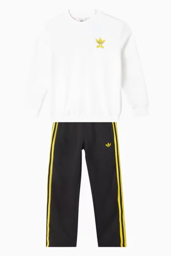 Logo Sweatshirt & Sweatpants Set in Cotton
