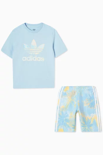 Logo T-shirt & Shorts Set in Jersey