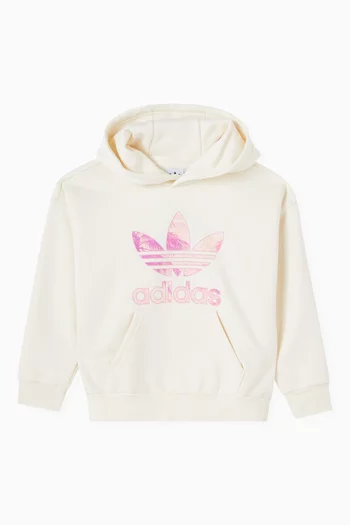 Palm-tree Trefoil Logo Hoodie in Cotton-blend