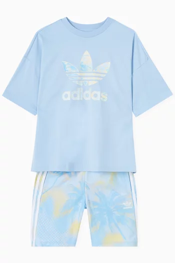Palm-print Sweatshorts