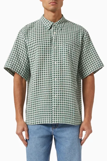 Checkered Buttoned Shirt in Cotton