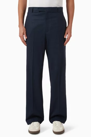 Pleated Pants in Linen-blend