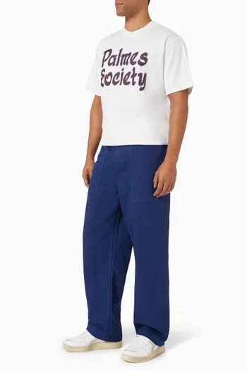 Logo-patch Trousers in Cotton