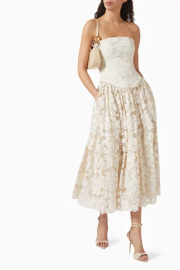 Melody Corset Midi Dress in Lace