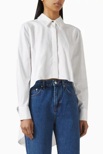 Kira Fly Away High-low Shirt in Cotton