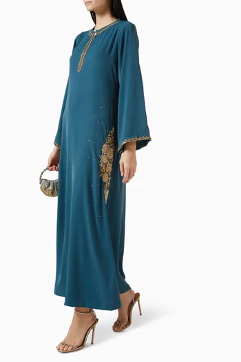 Embellished Kaftan in Crepe