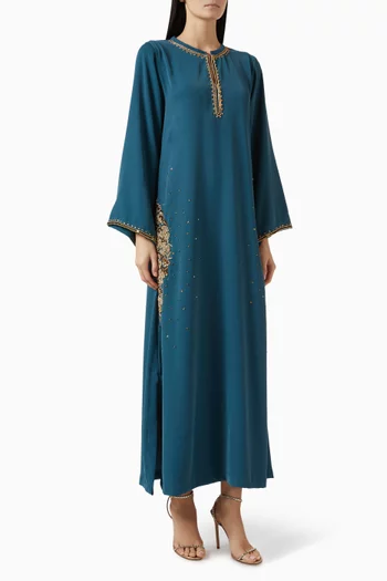 Embellished Kaftan in Crepe