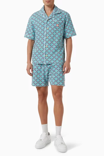 Monogram Shirt in Towel Terry
