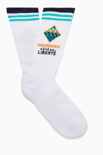 Logo Socks in Cotton-blend