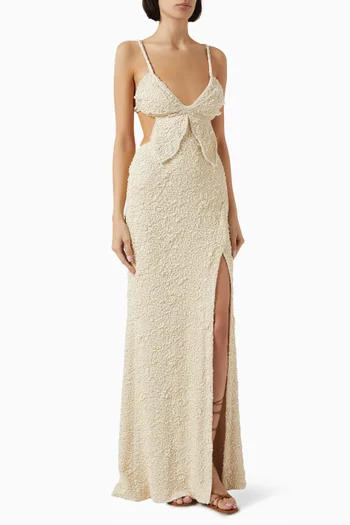 Papillon Butterfly Maxi Dress in Jacquard