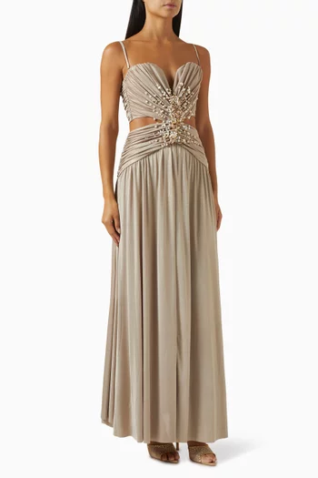 x Camila Coelho Corset Gown in Jersey