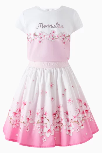 Cherry Blossom Skirt in Cotton