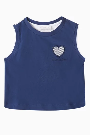 Piquet Tennis-style Tank Top