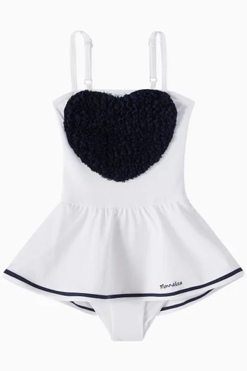 Heart-embellished One-piece Swimsuit