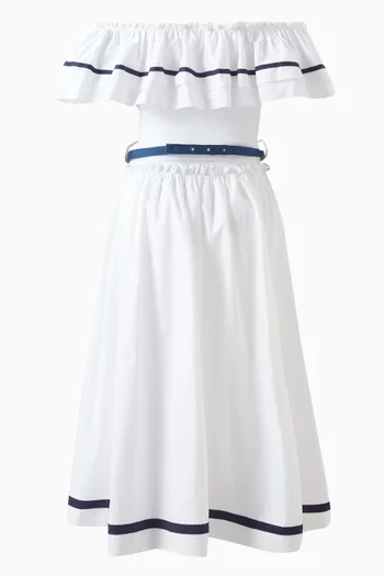 Off-shoulder Ruffle Dress