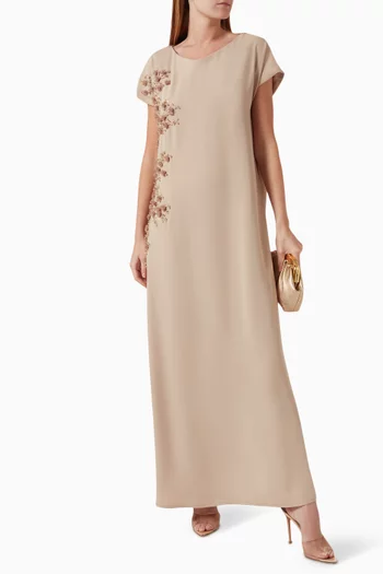 3D Floral-embellished Kaftan