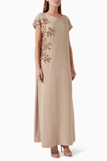 3D Floral-embellished Kaftan