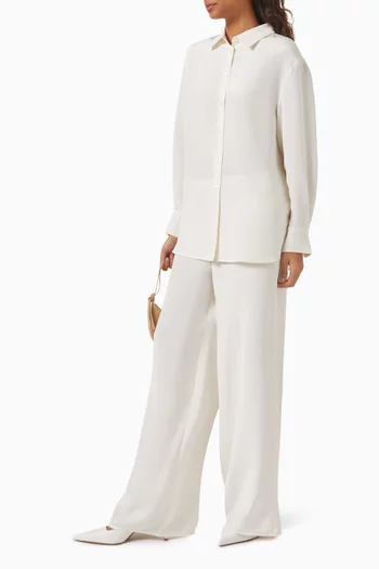 Relaxed-fit Pants in Mulberry-silk