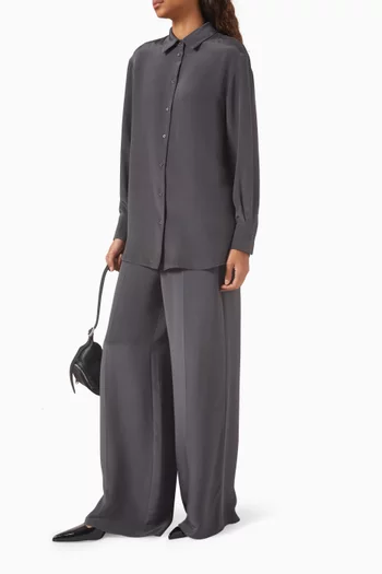 Relaxed-fit Pants in Mulberry-silk
