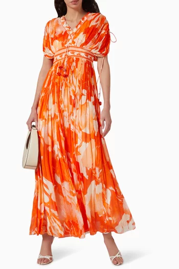 Printed Maxi Dress in Chiffon
