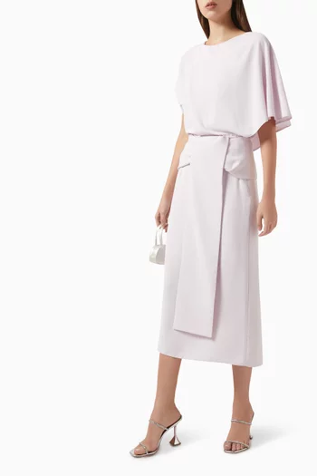 Draped Midi Skirt