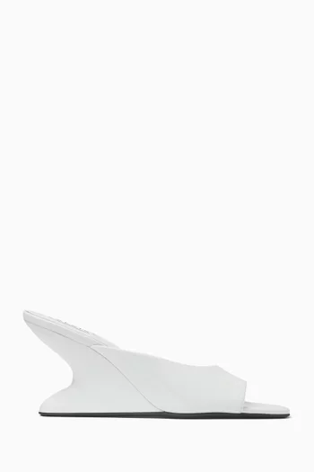 Curve 75 Wedge Mule Sandals in Patent Leather