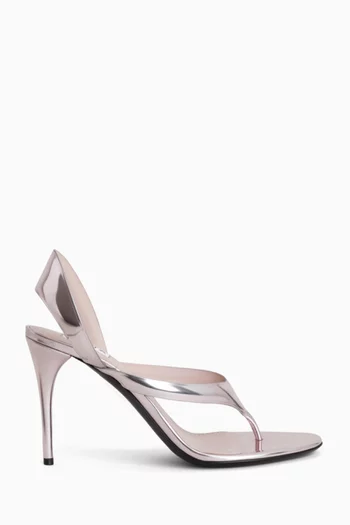 Infradito 90 Sandals in Metallic Leather