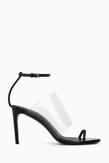 Asymmetric 90 Sandals in Plexi & Calf Leather
