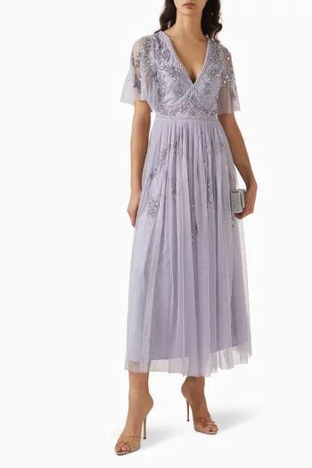 Embellished Midaxi Dress in Tulle