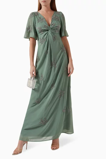Bead-embellished Maxi Dress