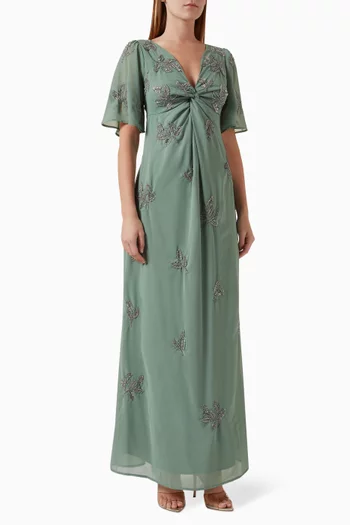 Bead-embellished Maxi Dress