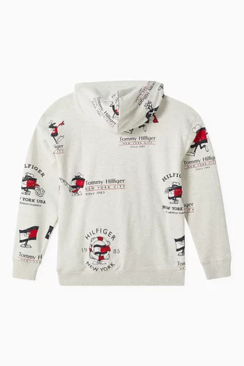Graphic Hoodie in Cotton