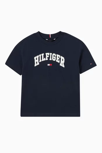 Varsity Logo T-shirt in Cotton