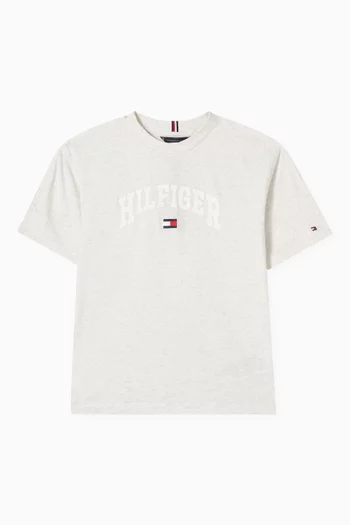 Varsity Logo T-shirt in Cotton