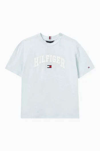 Varsity Logo T-shirt in Cotton