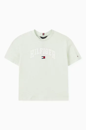 Varsity Logo T-shirt in Cotton