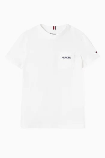 Patch Pocket T-shirt in Cotton-piqué