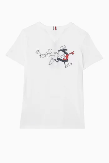 Graphic-print T-shirt in Cotton