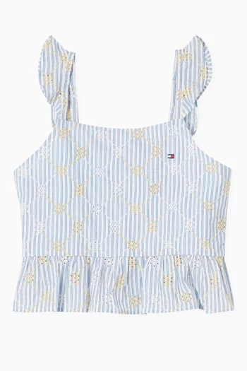 Floral Broderie Anglaise Top