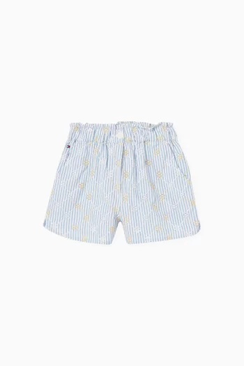 Broderie Anglaise Striped Shorts