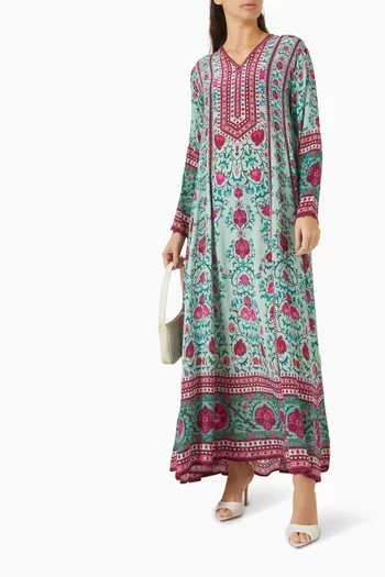 Lavanya Kaftan in Bemberg Crepe