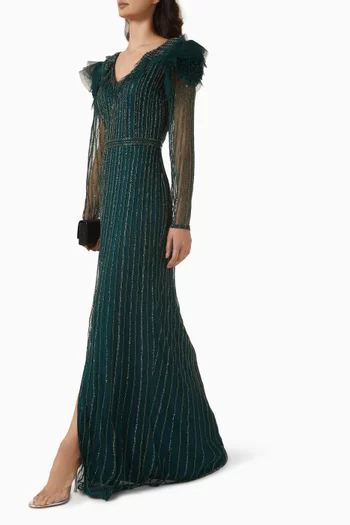 Bead-embellished Gown